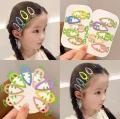 Candy Color Hairpin Cute Hollowed Children's Hair Accessories Lightweight Carrot Design BB Clip for Wear Kids Styling Girls'.