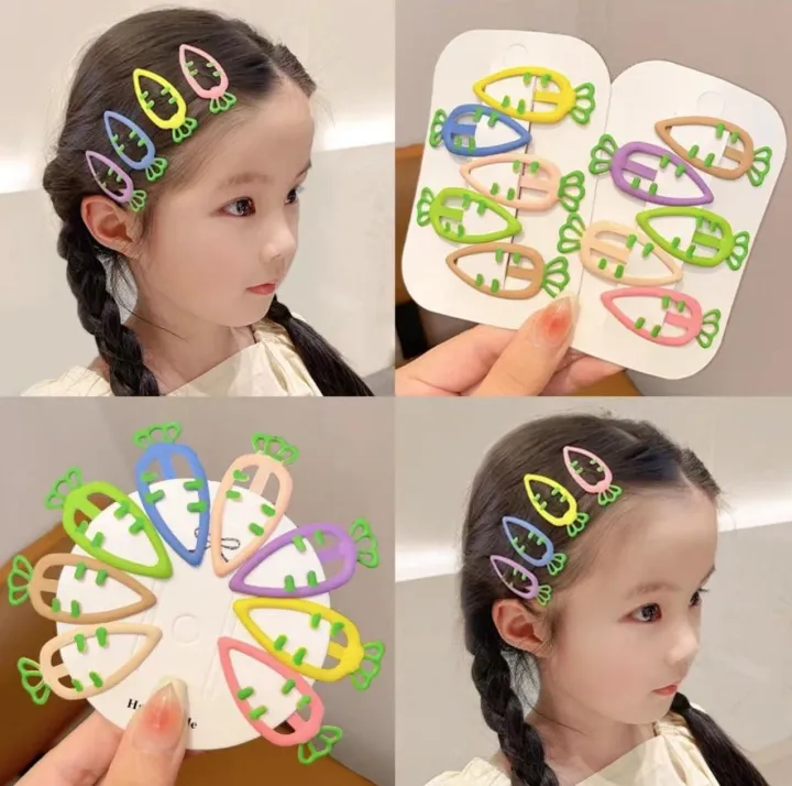 Candy%20Color%20Hairpin%20Cute%20Hollowed%20Children's%20Hair%20Accessories%20Lightweight%20Carrot%20Design%20BB%20Clip%20for%20Wear%20Kids%20Styling%20Girls'%20-%20Image%202