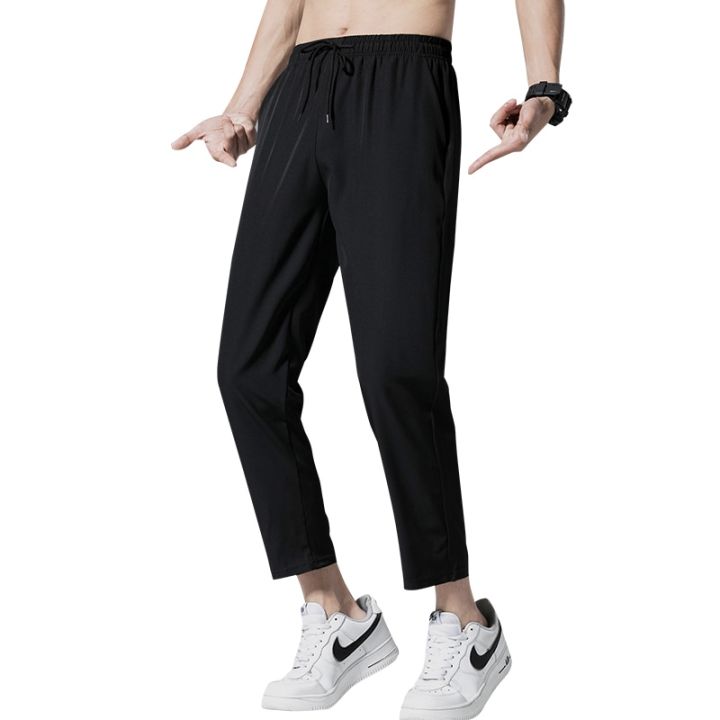 New%20Men's%20Casual%20Spring%20Summer%20Fall%20Running%20Pants%20Student%20Boy%20Korean%20Fashion%20Sports%20Nine%20Pants%20Quick%20Dry%20Double%20Pockets%20-%20Image%204