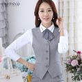 Office Lady Waistcoat Women Vest Gilet Professional Business Work Formal Suit Jacket Coat Female Clothes Fashion 2021 New XXL. 