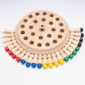 Kids Wooden Memory Match Stick Chess Game Fun Block Board Game Educational Color Cognitive Ability Toy For Children.