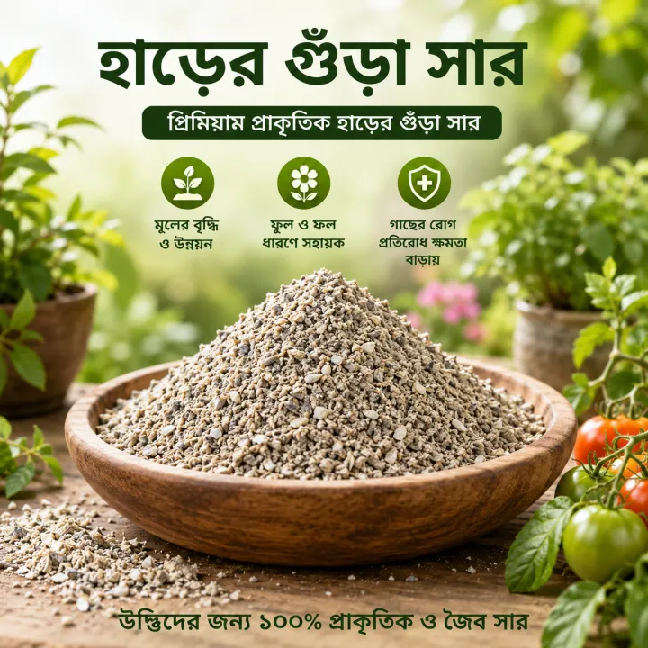 Bone Meal Fertilizer 1KG | Premium Natural Organic Bone Powder for Plants