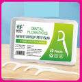 Dental Floss Pick – 50 Pcs Box Interdental Cleaner Toothpick Flosser.