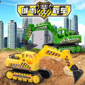Simulation children's large inertial excavator, toy car, baby engineering car model, small toy wholesale market stall. 