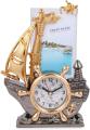 Ship Style Photo Frame with Clock for Study Table, Photo Frame Collages with Clock, 45 Gram, Multicolor, Pack of 1.