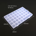 Portable Transparent Storage Box 40/12/28 Grids Plastic Clear Organizer With Cover Box For Jewelry Earrings Screw Nails Parts Huiye. 