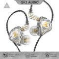 QKZ NUNE Audiophile Bass HiFi Headphones With Mic Wired Earphones Detachable Audio Cable Music Sport Monitors IEM Headsets AK6.