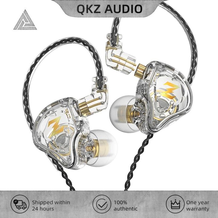 QKZ NUNE Audiophile Bass HiFi Headphones With Mic Wired Earphones Detachable Audio Cable Music Sport Monitors IEM Headsets AK6