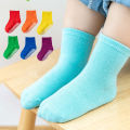 6 Pairs/Lot Spring Autumn Kids Anti-slip Socks Solid Color Soft Breathable Cotton Babys Boat Socks Boys Girls Trampoline Socks. 