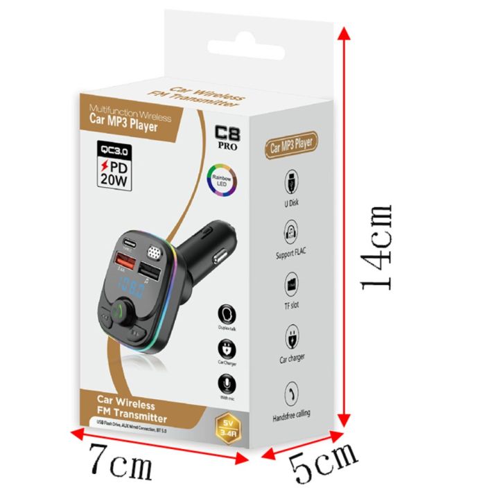 %E3%80%90Pre-order%E3%80%91%20New%20USB%2020W%20FM%20Modulator%20Adapter%20Type-C%20Quick%20Charging%20Car%20-%20Image%202