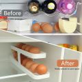 1Pcs Automatic Scrolling Egg Holder Rolldown Refrigerator Egg Dispenser Kitchen Egg Storage Box Egg Stand For Fridge Egg Tray. 