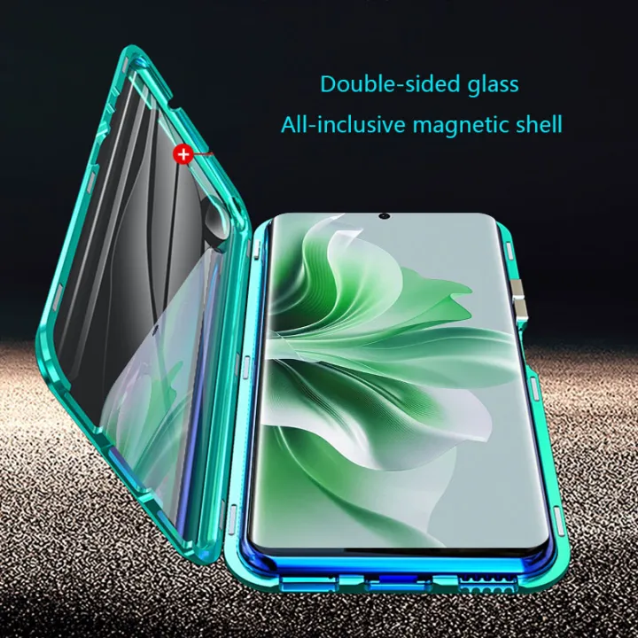 Biruiqu%20For%20OPPO%20Reno%2011%205G%20Magnetic%20Absorption%20Case%20Metal%20Frame%20Shockproof%20Double%20Sided%20Tempered%20Glass%20Magnetic%20Case%20Cover%20-%20Image%205