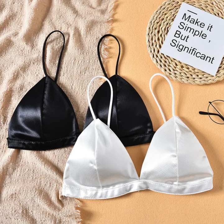 Women's%20Underwear%20Satin%20Breast%20Pad%20Light%20Resistant%20Solid%20Color%20Four%20Seasons%20Wrap%20The%20Chest%20Lingerie%20Fashion%20Underwear%20Bras%20-%20Image%205