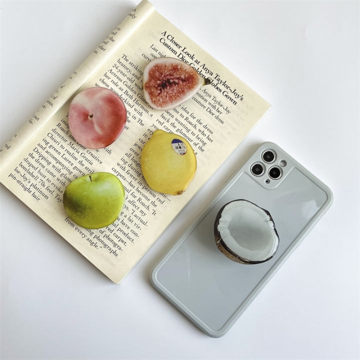 Glossy Tropical Fruit Foldable Elastic Grip Tok Phone Holder Socket Talk Finger Ring Griptok Universal Holder for Iphone