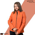 Shohure Vivid Orange color Double part air proof Ladies jacket. 