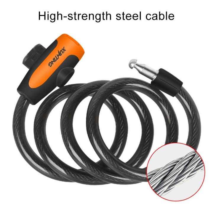(New)Bicycle%20Portable%20Anti-theft%20Lock%20Steel%20Cable%20Lock%20with%20Lock%20Frame,%20Style:A%20Style%20100cm%20Black%20-%20Image%204