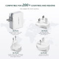 Lencent USB Charger Plug 4-Port USB Universal Travel Adaptor Plug 22W/5V 4.4A Wall Charger with Singapore/USA/EU/AUS Worldwide Travel Charger Adapter Multi Plug. 
