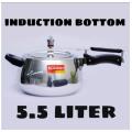 Induction Bottom Pressure cooker/Queen Pressure Cooker 5.5 Liter-(Apple/Oval Shape).
