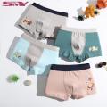 Pack Of 4-Kid Boy Cotton Boxer Cute Cartoon Comfortable Underwear Soft Panties Kids Suitable For Baby Boys 2-12 Years Old. 
