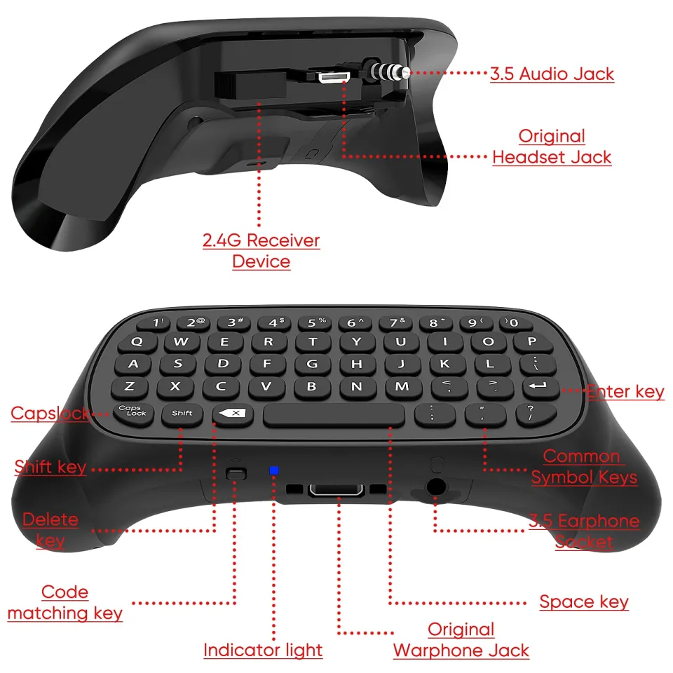 Chatpad Xbox Series X Controller Receiver Wireless KeyboardFor