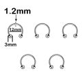 5Pcs Stainless Steel Nose Ring 16 Gauge Septum Piercing Ear Helix Earrings For Women Men Punk Jewelry Lip Piercings Rings. 