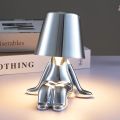 Italy Little Golden Man Table Lamp Living Room Bedside Children's Room Art Decor Night Light Creative Coffee Shop Bar Desk Lamps. 