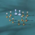 12~16Pcs/Lot Stainless Steel Lip Labret Piercing Studs Set Lengua Monroe Barbell Lip Ring Tragus Cartilage Conch Ear Piercing.