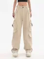 Vintage 90S Oversized Baggy Cargo Pants Women Fashion Low Waist Trousers Four Seasons Overalls Straight Jeans Women Fairycore. 