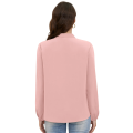 Wine Red Women’s Dressy georgette Blouse Business Work Casual Tie Neck Shirt Tops.