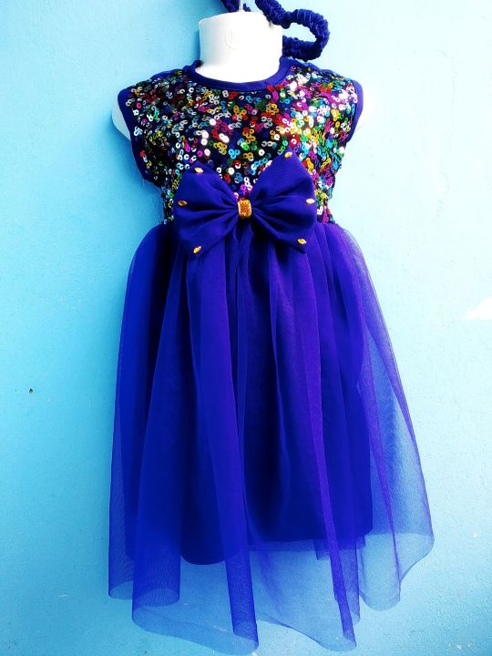 New%20Baby%20Girls%20Fashionable%20Premium%20Quality%20Beautiful%20Party%20Dress%20With%20Belt%20-%20Image%205