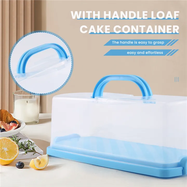 Portable%20Bread%20Box%20with%20Handle%20Loaf%20Cake%20Container%20Plastic%20Rectangular%20Food%20Storage%20Keeper%20Carrier%2013Inch%20Translucent%20Dome%20for%20Pastries,%20Bagels,%20Bread%20Rolls,%20Buns%20-%20Image%205