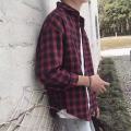 Guangdong Internet Celebrity Rent Male Same Style High Quality Plaid Shirt Men Korean Style Trendy Coat Slim Clothes Men.