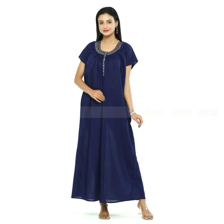 Solid  Colour Cotton Maxi
