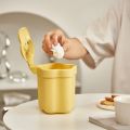 Mini Desktop Waste Bin Creative Cute Flower Trash Can Plastic Storage Bucket Garbage Bin Household Trash Bin With Lid Dustbin.