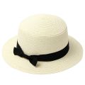 【beauty code store】2019 Women Hat Beach Straw Hat Panama Ladies Cap Fashionable Casual Flat Brim Bowknot Sun.