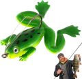 2 pcs frog bait for fishing | Fishing Lure | frog Lure | Bang | Shol Fishing Lure | Floating Bait Realistic Swimbait Topwater Frog Fishing Lure | Floating Bait, Artificial Sofish Fishing Lure for Pike, Trout, Saltwater, Freshwater Aznever.