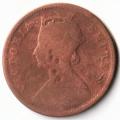 One Quarter Anna  Queen Victoria 1pcs (Year Randomly Selected). 