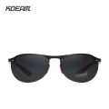 KDEAM Rimless Oval Men's Sunglasses Polarized TR90 Material Frame TAC Polarization Lense Soft Rubber Foot Cover.