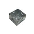 One Gang Steel Junction Box For Electrical Wiring Square Edge Silver Metal Wall Mount Switch Back 1 Part 1Gang.