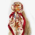 2022 Silk Scarf 90x90cm Luxury BrandDesigner Hair Print Head Large Handkerchief Hijab Shawl Women bandanna foulard muffler wrap.