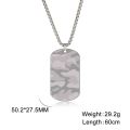 Camouflage Military Pendant Necklace for Men Stainless Steel Hip Hop Jewelry Box Chain Dog Tag Man Necklaces Fashion Gift. 