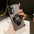 【Buried Buzie】Gradient Glitter Magsafe Phone Case for Samsung Galaxy S23 FE S24 Ultra S22 S23 Plus Ultra Magnetic Fold Stand Shockproof Cover.
