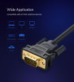 U green VG101 VGA Cable Male to Male Adapter 1080P 15 Pin Cord Wire for Computer Monitor Projector VGA Cable 5m-20m Black.
