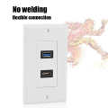Safe and durable HDMI USB socket high quality wall panel no welding technology wiring for easy home connection. 