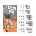 5 Pieces Picture Frames Photo Frames Display Creative Art Collection Pictures Holder Wall Frame Set for Living Room Bedroom Gift.