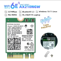 WiFi 6E Intel AX210 Bluetooth 5.3 M.2 Wireless Card AX210NGW 2.4Ghz 5Ghz 6Ghz 5374Mbps 802.11ax Wifi 6 Adapter For laptop and PC. 