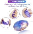Galaxy Fluffy Slime, 5pcs/set Colorful Soft Egg Slime Putty Magic DIY Clay Stress Relief Toy NO Toxic for kids Fidget Toy. 
