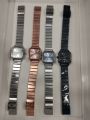 Inspired by CN high quality New Square Stainless Steel Analog Watch For Women Silver-gold-With Smart Box.
