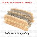 100Pcs 1K Resistor 1K Ohm Carbon Film Resistor 1K 1/4W Resistance 0.25 Watt 5% Tolerance Fixed Resistors For Passive Components Parts. 