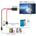 MHL Micro USB to HDMI HD 1080P HDTV Cable Adapter for Samsung Galaxy S5, S4, S3, Note 3, Note 2. 